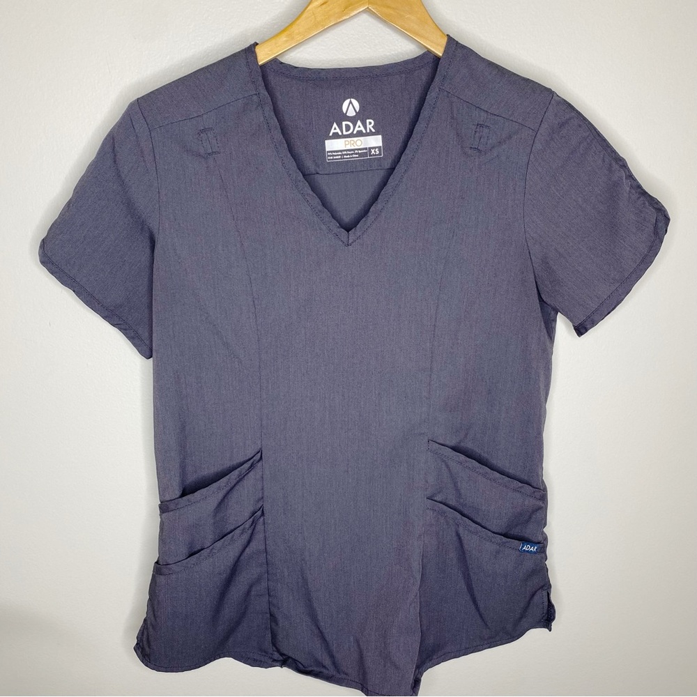 ADAR Pro grey scrub top